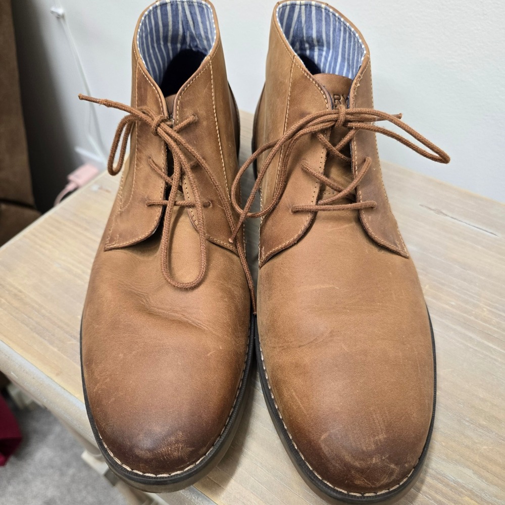 Sperry Top-Sider Mens STS22366 Brown Leather Chukka Boots Size 13M